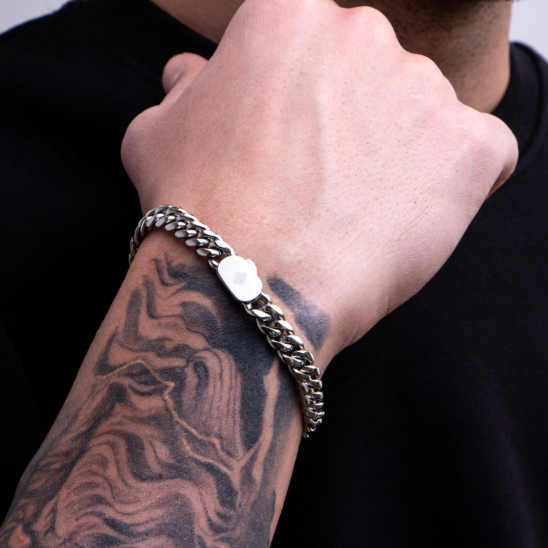 Cubano Bracelets Silver 8mm 8"